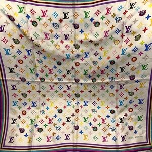 Louis‎ Vuitton Murakami Eye Love Multicolor Silk Scarf